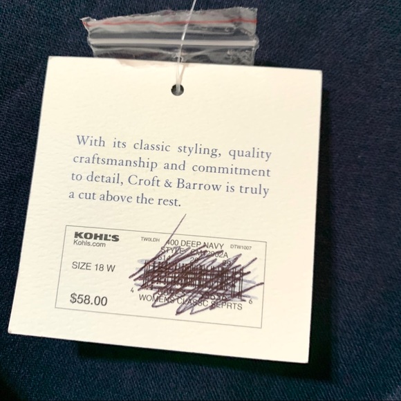 Croft & Barrow Button Front Sleeveless Dress Crochet Lace Hem MISSING BELT - Picture 3 of 9